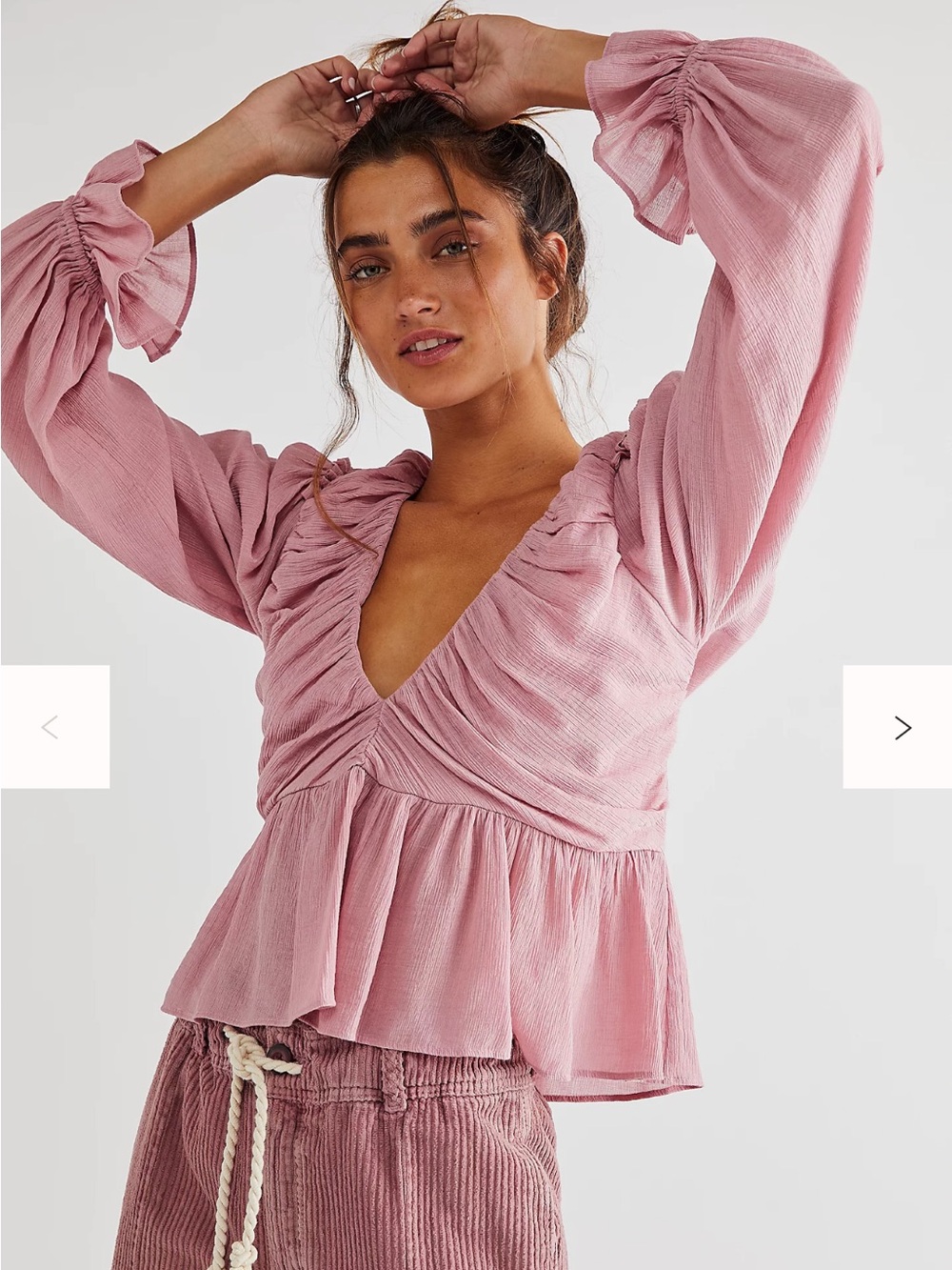 New w Tags - Free People Daia Top Mauve Size Small